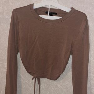 F21 Open Back Long Sleeve Shirt